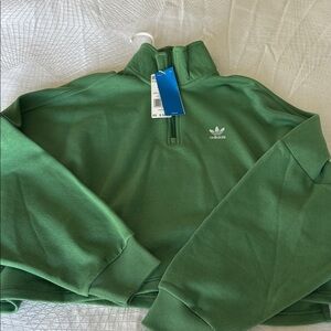 adidas Green Quarter-Zip Pullover